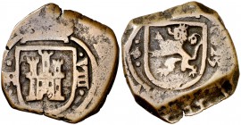 1625. Felipe IV. Segovia. 8 maravedís. (Cal. 1521) (J.S. F-147). 7 g. Acueducto de dos arcos y dos pisos. MBC-.