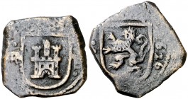 1626. Felipe IV. Segovia. 8 maravedís. (Cal. 1522 var) (J.S. F-151). 5,10 g. Acueducto de tres arcos y dos pisos. MBC-.
