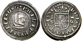 1661. Felipe IV. Segovia. S. 16 maravedís. (Cal. 1507) (J.S. M-501). 4,35 g. MBC/MBC+.