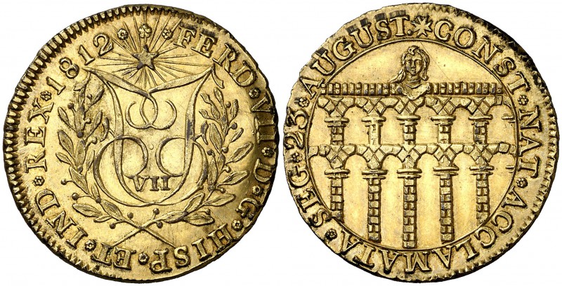 1812. Fernando VII. Segovia. Proclamación de la Constitución. Medalla. (V. 295) ...