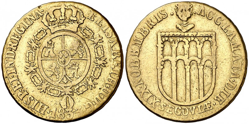 1833. Isabel II. Segovia. Medalla de Proclamación. (Ha. 30 var) (V. 758 var) (V....