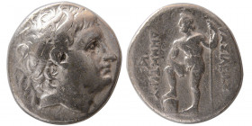 KINGS of MACEDON. Demetrios I Poliorketes. 306-283 BC. AR Drachm