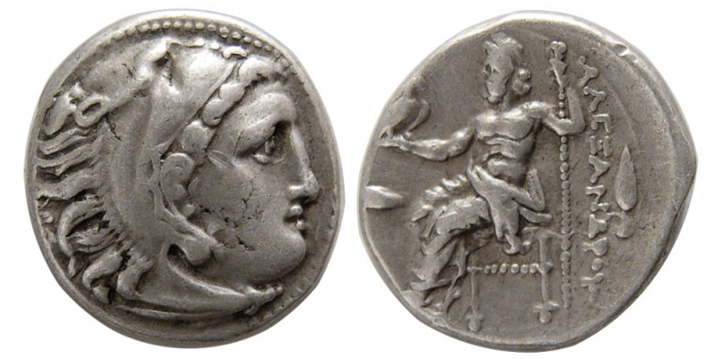 KINGS of MACEDON. Alexander III. 336-323 BC. AR Drachm (4.36 gm; 18 mm). Kolopho...
