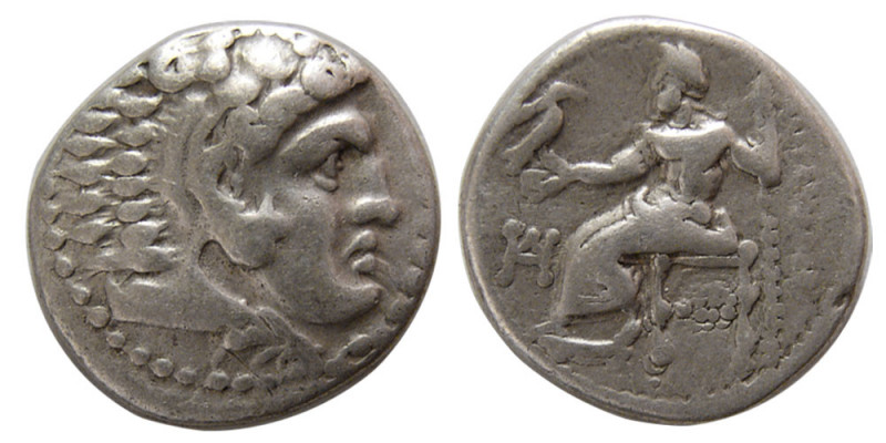 KINGS of MACEDON. Alexander III. 336-323 BC. AR Drachm (4.20 gm; 16 mm). Miletos...