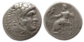 KINGS of MACEDON. Alexander III.  AR Drachm. Miletos, lifetime issue.