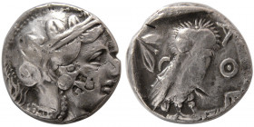 ATTICA, Athens. 4th century BC. AR Tetradrachm. Eastern imitation.