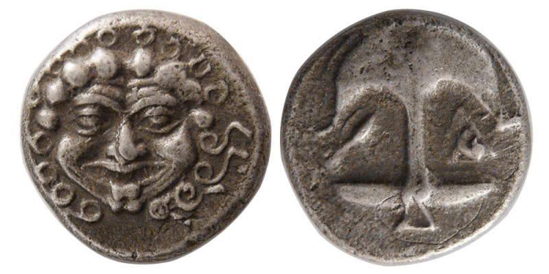 THRACE, Apollonia Pontika. Mid-late 4th century BC. AR Drachm (3.30 gm; 14 mm). ...