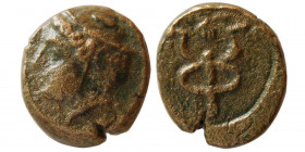 PHOKIA, Ionia. 2nd century BC. Æ. Hermes.