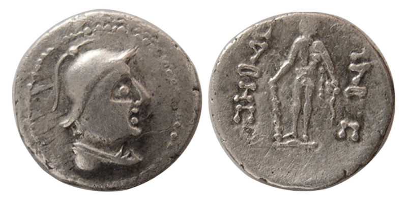 YUEH-CHI. Pabes. Mid-late 1st century BC. AR Obol (0.48 gm; 10 mm). Draped bust ...