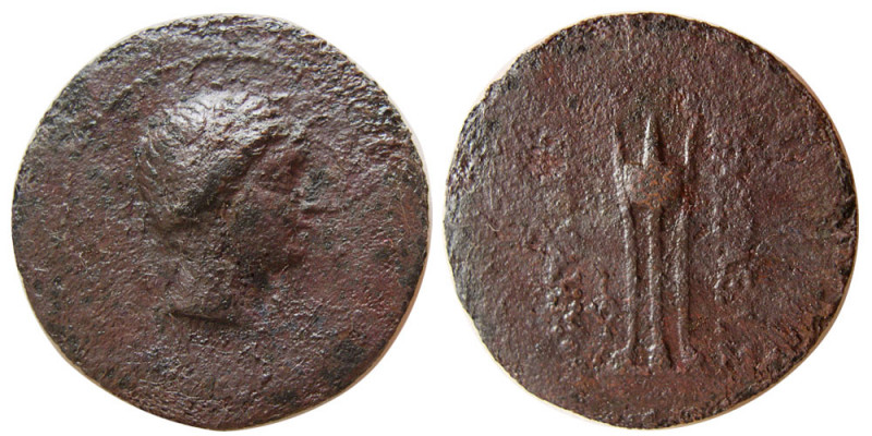 BAKTRIAN KINGDOM. Euthydemos II. Circa 185-180 BC. Æ Triple Unit (10.20 gm; 28 m...