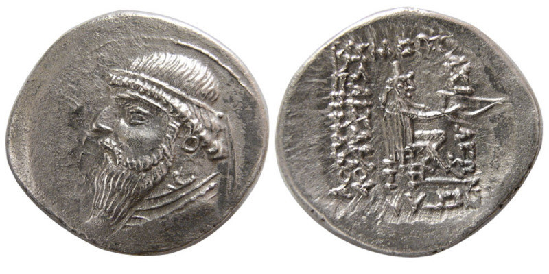 KINGS of PARTHIA. Mithradtes II . 109-96/5 BC. AR Drachm (4.00 gm; 22 mm). Rhaga...