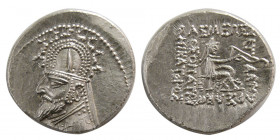 KINGS of PARTHIA. Sinatrukes. 93-69 BC. AR Drachm.
