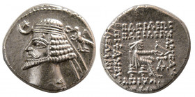 KINGS of PARTHIA. Phraates IV. 38-2 BC. AR Drachm. Ecbatana mint