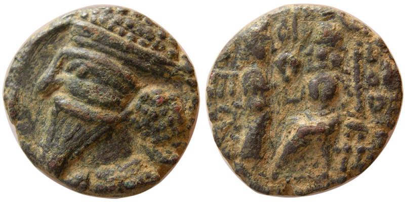 KINGS of PARTHIA. Vologases V (AD 191-208). Billon Tetradrachm (13.56 gm; 25 mm)...