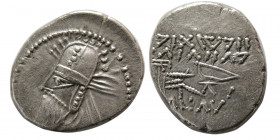 KINGS OF PARTHIA. Vologases VI. AD. 207/8-221/2. AR Drachm