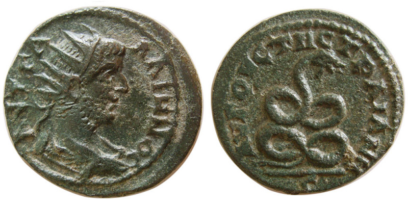 THRACE, Augusta Traiana. Gallienus. AD 253-268. Æ (12.28 gm; 26 mm). Radiate, dr...