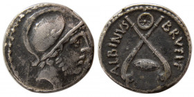 ROMAN REPUBLIC. D. Postumius Albinus Bruti F. 48 BC. AR Denarius