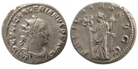 ROMAN EMPIRE. Valerian I. AD. 253-255. AR Antoninianus