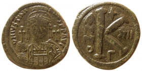 BYZANTINE EMPIRE;  Justinian I, 527 – 565. Æ Follis.