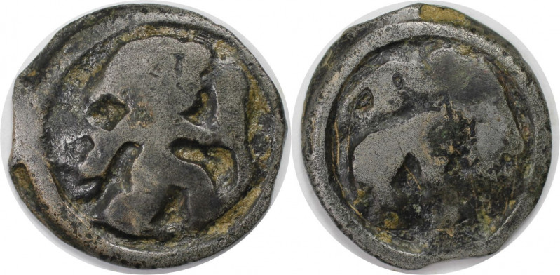 Keltische Münzen, BELGICA. REMI. Potin ca. 2. Jahrhundert v. Chr. 3,85 g. 20,5 m...