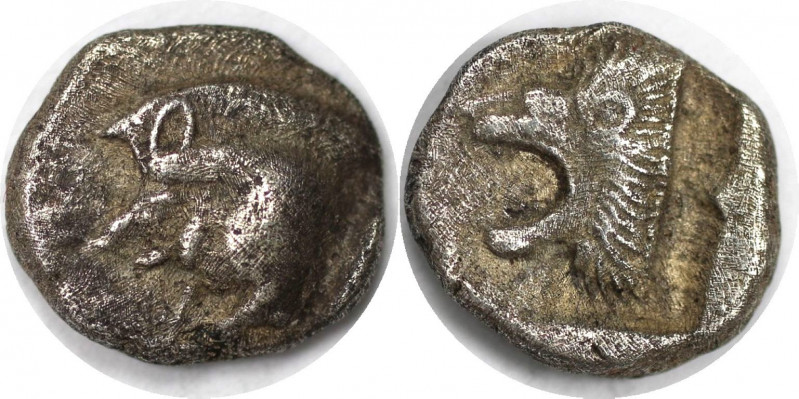 Griechische Münzen, MYSIA. Kyzikos. AR Diobol 480-400 v. Chr. (1,05 g) Vorzüglic...