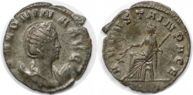 Römische Münzen, MÜNZEN DER RÖMISCHEN KAISERZEIT. Gallienus (253-268 n. Chr) für Salonina. Antoninianus 266-267 n. Chr. (3.03 g. 21 mm) Vs.: SALONINA ...