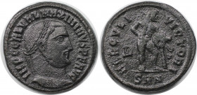 Römische Münzen, MÜNZEN DER RÖMISCHEN KAISERZEIT. Maximinus II. (309-313 n. Chr). Follis. (5.46 g. 22 mm) Vs.: IMP C GAL VAL MAXIMINVS PF AVG, Kopf mi...