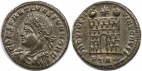 Römische Münzen, MÜNZEN DER RÖMISCHEN KAISERZEIT. Constantinus II., Cäsar (317-337 n. Chr). Follis 326 n. Chr., Trier. (3.18 g. 18.5 mm) Vs.: CONSTANT...