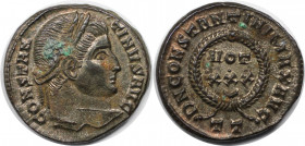 Römische Münzen, MÜNZEN DER RÖMISCHEN KAISERZEIT. Constantinus I. (307-337 n. Chr). Follis 322-325 n. Chr., Ticinum. (3.58 g. 18.5 mm) Vs.: CONSTANTIN...