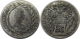 RDR – Habsburg – Österreich, RÖMISCH-DEUTSCHES REICH. Maria Theresia (1740-1780). 20 Kreuzer 1765. Silber. Sehr schön