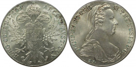 RDR – Habsburg – Österreich, RÖMISCH-DEUTSCHES REICH. Maria Theresia (1740-1780). Taler 1780 SF. Silber. Stempelglanz, Kl.Kratzer