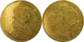 RDR – Habsburg – Österreich, KAISERREICH ÖSTERREICH. Franz Joseph I. (1848-1916). 4 Dukaten 1911, Wien. Gold. 14,0 g. Fr. 1160. Vorzüglich