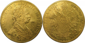 RDR – Habsburg – Österreich, KAISERREICH ÖSTERREICH. Franz Joseph I. (1848-1916). 4 Dukaten 1912, Wien. Gold. 13,95 g. Fr. 1161. Fast Vorzüglich...