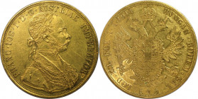 RDR – Habsburg – Österreich, KAISERREICH ÖSTERREICH. Franz Joseph I. (1848-1916). 4 Dukaten 1914. Gold. Fr. 1163. Vorzüglich