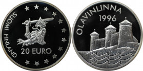 Europäische Münzen und Medaillen, Finnland / Finland. Burg Olavinlinna. Medaille "20 Euro" 1996, Silber. KM X22. Polierte Platte