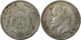 Europäische Münzen und Medaillen, Frankreich / France. Napoleon III. 5 Francs 1870 A. Silber. KM 799.1. Sehr schön