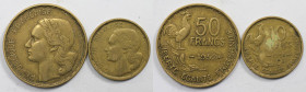 Europäische Münzen und Medaillen, Frankreich / France, Lots und Sammlungen. 10 Francs 1951 B, KM 915.2, 20 Francs 1952, KM 917.1. Lot von 2 Münzen. Bi...
