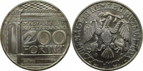 Europäische Münzen und Medaillen, Ungarn / Hungary. 175 Jahre Nationalmuseum - Nemzeti Museum. 200 Forint 1977. 28,0 g. 0.640 Silber. 0.58 OZ. KM 613....