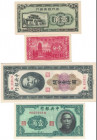 Banknoten, China, Lots und Sammlungen. Central Bank of China. 1 Cent 1939 (P.224), 10 Cents 1939, The Amoy Industrial Bank. 10 Cents ND (1940), 1000 C...
