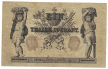 Banknoten, Deutschland / Germany. 1 Taler 13.02.1861. Pick S411. Kleine Löcher. II-