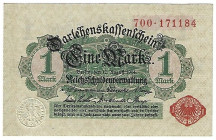 Banknoten, Deutschland / Germany. Deutsches Reich. Darlehenskassenschein 1 Mark 1914. Ro.51c. I