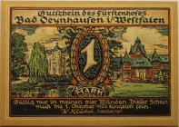 Banknoten, Deutschland / Germany. Notgeld Westfalen Oeynhausen Bad. 1 Mark 1922. G/M 1009.2. II