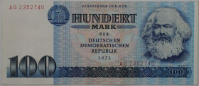 Banknoten, Deutschland / Germany. Deutsche Demokratische Republik (1948-1989). 100 Mark 1975. I