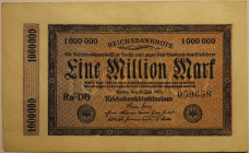 Banknoten, Deutschland / Germany. Notgeld, Berlin, Geldscheine Inflation. 1 Million Mark 25.07.1923. Keller 0093. II
