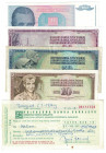 Banknoten, Jugoslawien / Yugoslavia, Lots und Sammlungen. 10 Dinara 1968 (P.82) I, 20 Dinara 1978 (P.88) I, 50 Dinara 1981 (P.89) II, 100 Dinara 1994 ...