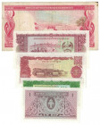 Banknoten, Laos, Lots und Sammlungen. 1 KIP 1962 (P.8) I, 5 KIP 1979 (P.26) I, 20 KIP 1979 (P.28) I, 50 KIP 1979 (P.29) I, 500 KIP 1974 (P.17) II. Lot...