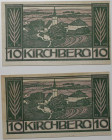 Banknoten, Österreich / Austria, Lots und Sammlungen. Notgeld der Stadt Kirchberg a. D. Donau. 2 x 10 Heller 1920. S.441. Lot von 2 Banknoten. I-II