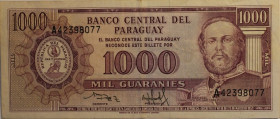 Banknoten, Paraguay. 1000 Guaranies 1952. P.201. II