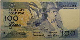 Banknoten, Portugal. 100 Escudos 1988. P.179. I
