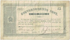 Banknoten, Südafrika / South Africa. 1 Pound 1900. Pick 54a. III-IV